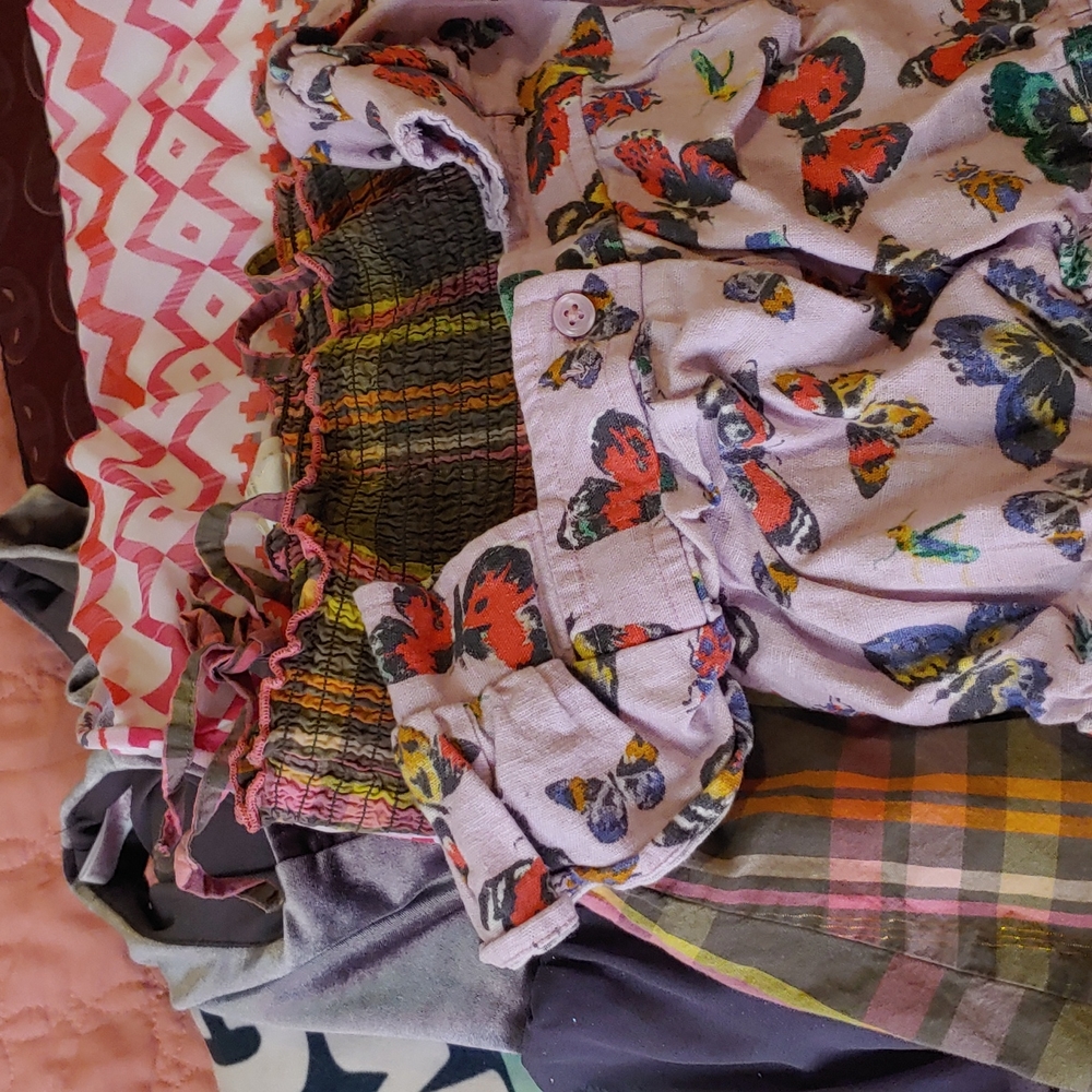 3 spring and summer dresses and 1 butterfly romper 4for$6